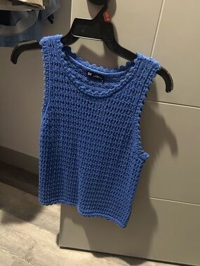 GAP Royal Blue Crochet Tank